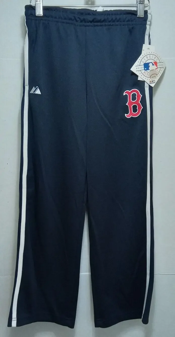 Boston Red Sox Majestic Navy Embriodered Logo Sweatpants Youth Size 8